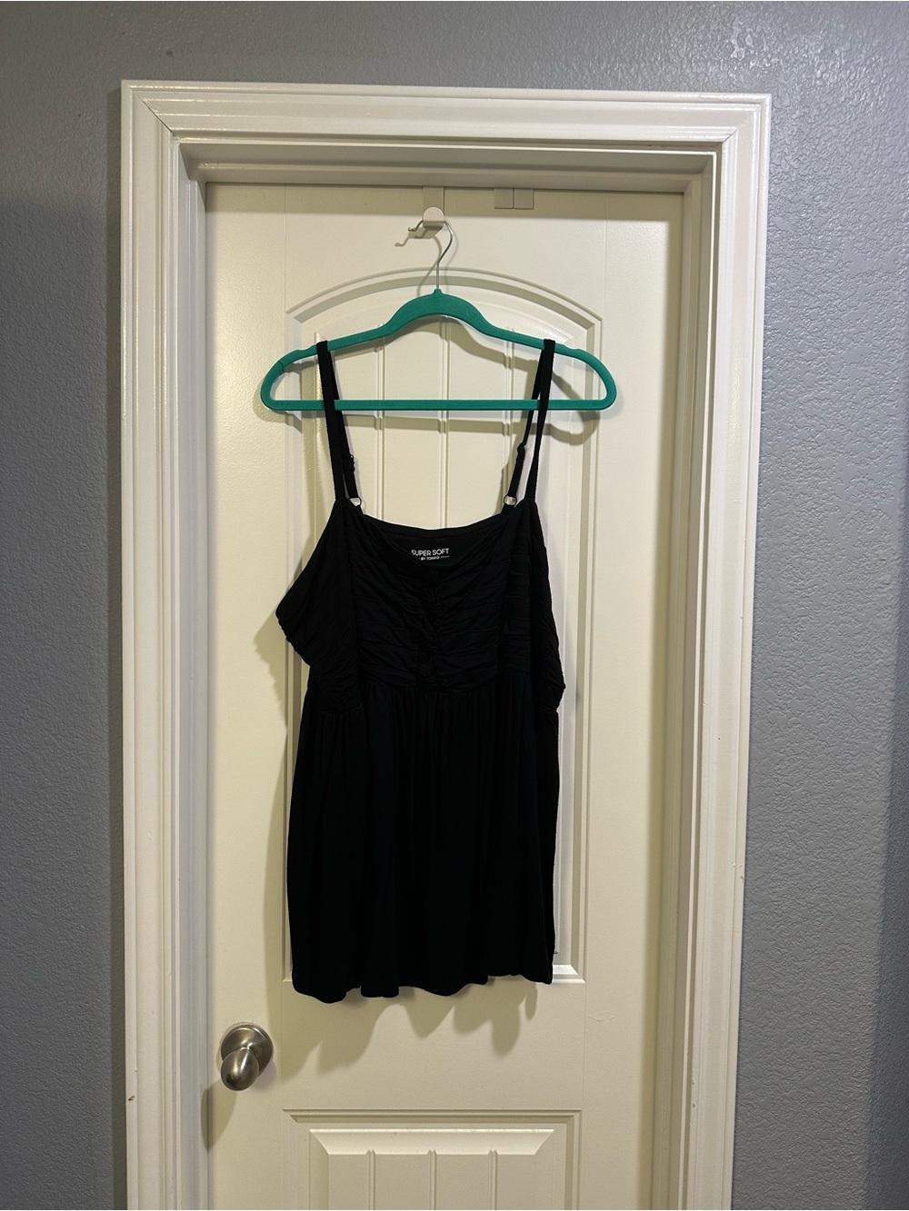 Torrid Black Ruched Tank Top